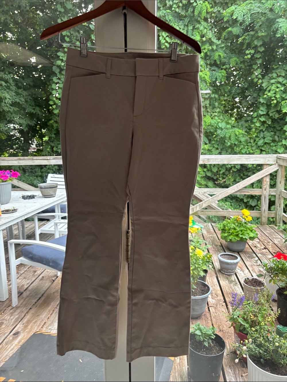 GAP Women's Straight-Leg Pants in Taupe